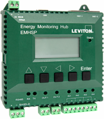 Submetering Energy Monitoring HUB, 2 Ethernet, 1 Modbus (RS485), 4 Pulse Inputs, 2 Replay Outputs