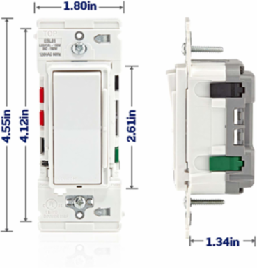Decora Lever Edge Rocker Slide Dimmer Switch