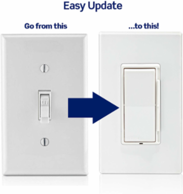 Decora Lever Edge Rocker Slide Dimmer Switch