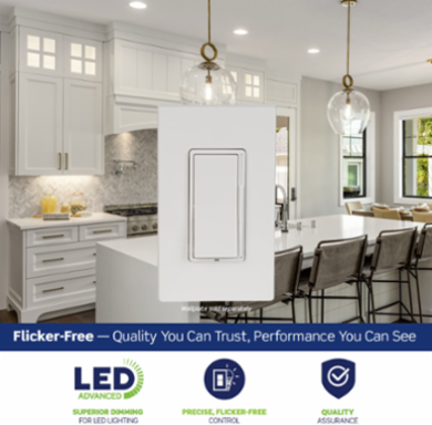 Decora Lever Edge Rocker Slide Dimmer Switch