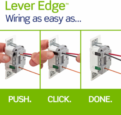 Decora Lever Edge Rocker Slide Dimmer Switch