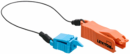 Orange Extraction Tool with Dust Cap for Secure Keyed LC Duplex Connectors