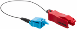 Extraction Tool with Dust Cap for Secure Keyed LC Duplex Patch Cords (Red)