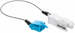 White LC Duplex Extraction Tool with Dust Cap for Secure Keyed Connectors