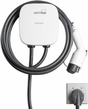40 Amp Level 2 Electric Vehicle Charging Station With Wi-Fi, Works with My Leviton App, Plug-In