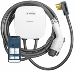 40 Amp Level 2 Electric Vehicle Charging Station With Wi-Fi, Works with My Leviton App, Plug-In
