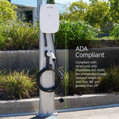 48 Amp Level 2 Electric Vehicle Charging Station, 11.6kW, NEMA Type 3R Enclosure, 18 ft Cord