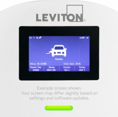 80 Amp Level 2 Electric Vehicle Charging Station, Charging Station Management Software and LCD Screen