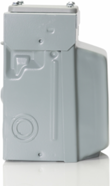 50A Weather-Resistant EV Charging Outlet with Outdoor Weatherproof Metal Cover, Surface Mount