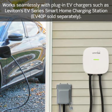 50A Weather-Resistant EV Charging Outlet with Outdoor Weatherproof Metal Cover, Surface Mount