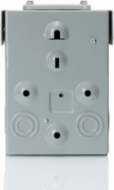 50A Weather-Resistant EV Charging Outlet with Outdoor Weatherproof Metal Cover, Surface Mount