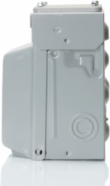 50A Weather-Resistant EV Charging Outlet with Outdoor Weatherproof Metal Cover, Surface Mount