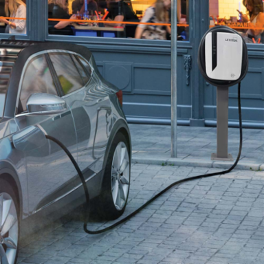 Electric Vehicle Charging Station Pedestal, Powder Coated Steel, ADA Compliant