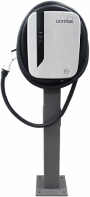 Electric Vehicle Charging Station Pedestal, Powder Coated Steel, ADA Compliant