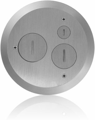 Concrete Floor Box Cover Plate, 6.50 Inch x 0.38 Inch, Nickel-plated Brass