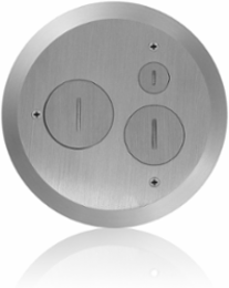 Concrete Floor Box Cover Plate, 6.50 Inch x 0.38 Inch, Nickel-plated Brass