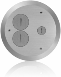 Cover Plate for Concrete Floor Box System, Nickel-Plated Brass, 6.50 Inch x 0.38 Inch