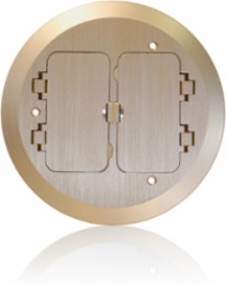 Concrete Floor Box Cover Plate, 6.50 Inch x 0.38 Inch, Brass, ADA-Compliant