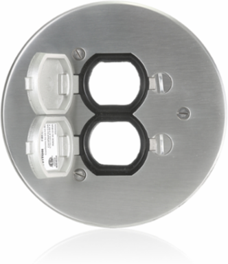 Concrete Floor Box Cover Plate, Flip Lid Door, Carpet Flange, Duplex