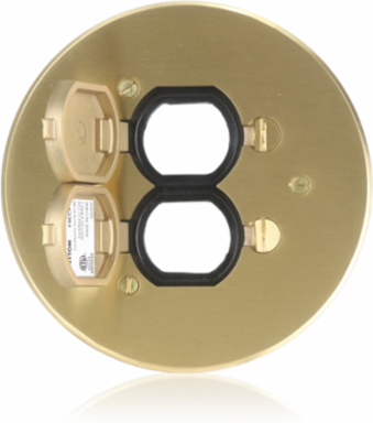 Concrete Floor Box Cover Plate, Flip Lid Door, Carpet Flange, Duplex