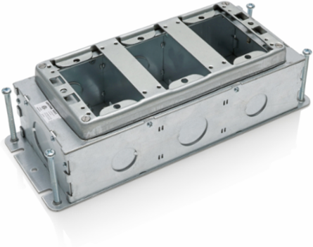 Concrete Floor Box, 3-Gang, Deep