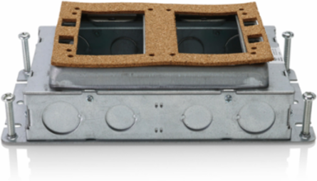 Concrete Floor Box, 2-Gang, Shallow