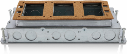 Concrete Floor Box, 3-Gang, Shallow