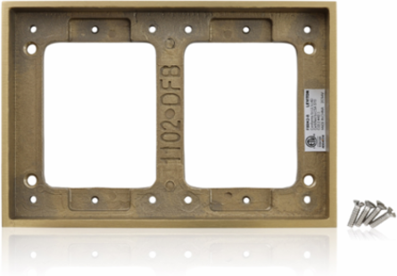 Concrete Floor Box Tile Frame, 2-Gang