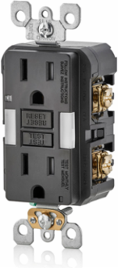 15 Amp Self-Test Tamper-Resistant GFCI Outlet with Guide Light, 125 Volt