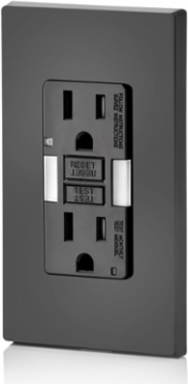 15 Amp Self-Test Tamper-Resistant GFCI Outlet with Guide Light, 125 Volt