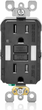15 Amp Self-Test Tamper-Resistant GFCI Outlet with Guide Light, 125 Volt