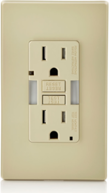 15 Amp Self-Test Tamper-Resistant GFCI Outlet with Guide Light, 125 VAC