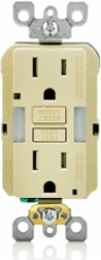 15 Amp Self-Test Tamper-Resistant GFCI Outlet with Guide Light, 125 VAC