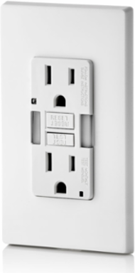 15 Amp Self-Test Tamper-Resistant GFCI Outlet with Guide Light & LED Indicator