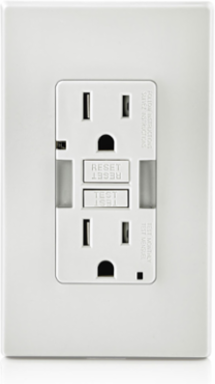 15 Amp Self-Test Tamper-Resistant GFCI Outlet with Guide Light & LED Indicator