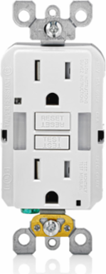 15 Amp Self-Test Tamper-Resistant GFCI Outlet with Guide Light & LED Indicator