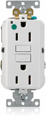 SmartlockPro GFCI Receptacle Outlet, 15 Amp, Hospital Grade, Duplex