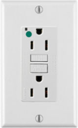 SmartlockPro GFCI Receptacle Outlet, 15 Amp, Hospital Grade, Duplex