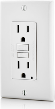 SmartlockPro 15 Amp GFCI Outlet, Self-Testing, 125 Volt, Includes Wallplate
