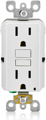 SmartlockPro 15 Amp GFCI Outlet, Self-Testing, 125 Volt, Includes Wallplate