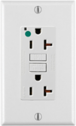 20 Amp SmartlockPro GFCI Receptacle Outlet, Extra Heavy-Duty Hospital Grade, NEMA 5-20R