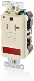 20 Amp SmartlockPro GFCI Receptacle, Tamper-Resistant, 125 VAC, Ivory