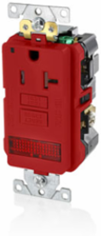 20 Amp GFCI Receptacle Outlet, Tamper-Resistant, Pilot Light, Red