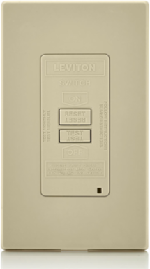 20 Amp Self-Test GFCI Receptacle, 125 Volt with LED Indicator, Ivory