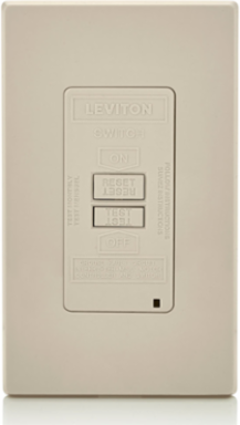 20 Amp Self-Test Blank Face GFCI Receptacle, 125 Volt, Light Almond