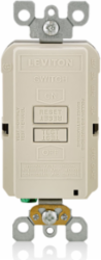 20 Amp Self-Test Blank Face GFCI Receptacle, 125 Volt, Light Almond