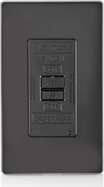 20 Amp Self-Test Blank Face GFCI Receptacle, 125 Volt, Continuous Ground Fault Protection