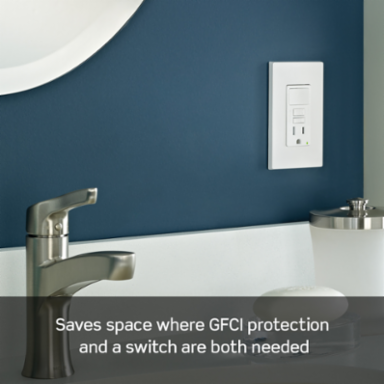 SmartlockPro 15 Amp GFCI Switch/Outlet Combo, Tamper-Resistant, LED Indicator