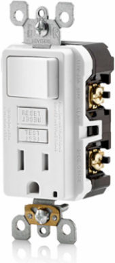 15 Amp Self-Test Tamper-Resistant GFCI Switch/Outlet Combo with LED Indicator Light