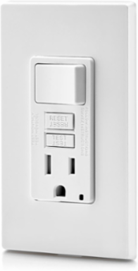 15 Amp Self-Test Tamper-Resistant GFCI Switch/Outlet Combo with LED Indicator Light